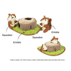 Jouet d'occupation en peluche Ecureuils