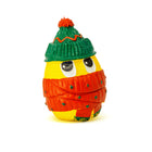 Jouet en caoutchouc naturel Oeuf de Noël grand - Echarpe et bonnet de Lanco Toys