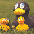 Jouet en caoutchouc naturel - Canard black (2 tailles)