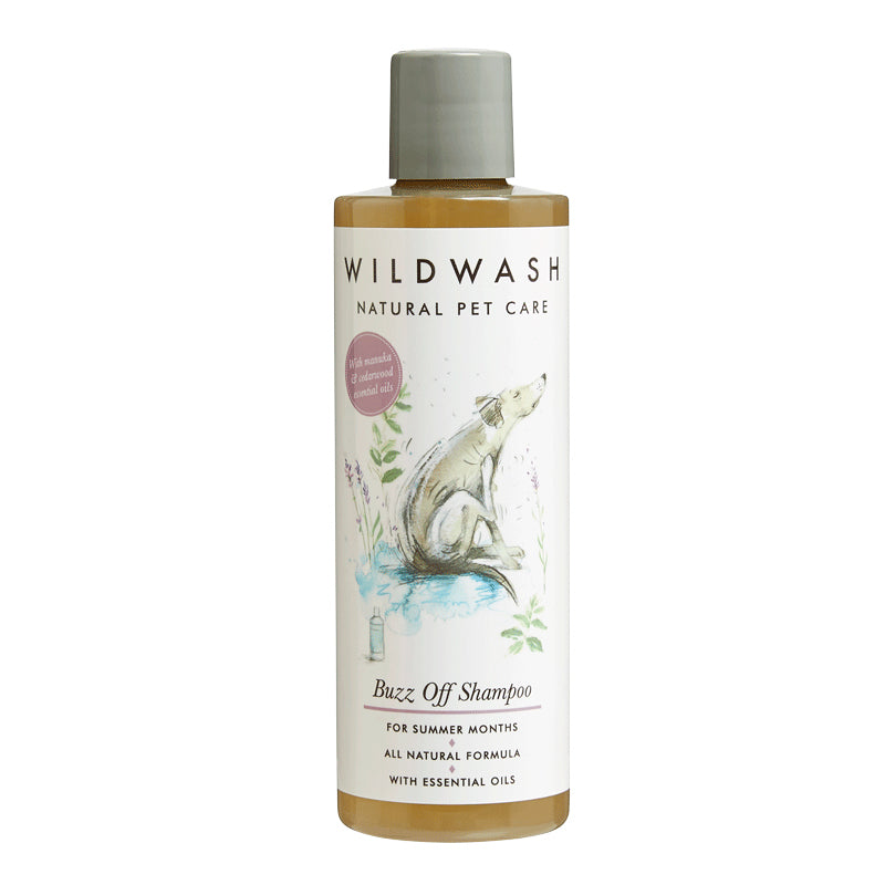 WildWash PET Buzz Off Shampoo - Shampoing Répulsif Naturel contre Puces