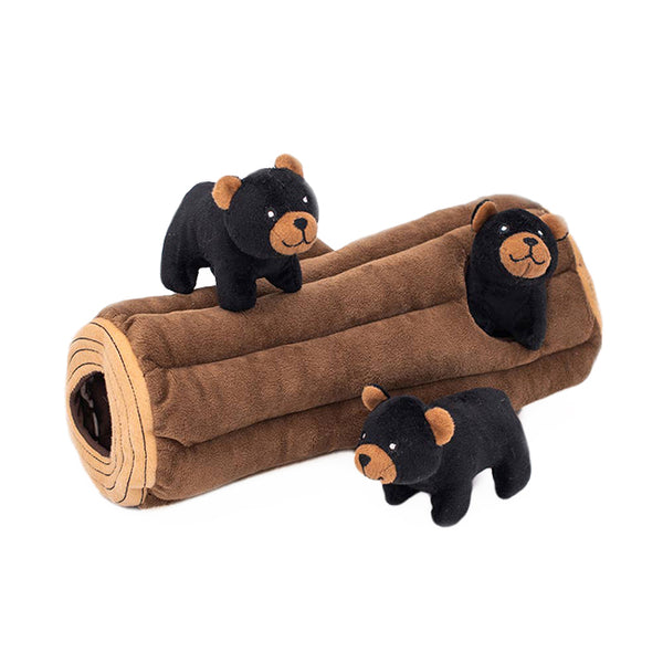 Jouet d’occupation en peluche pour chien – Bûche aux ours de Zippypaws